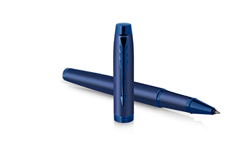 PARKER Stylo roller IM Monochrome Blue PVD F Noir