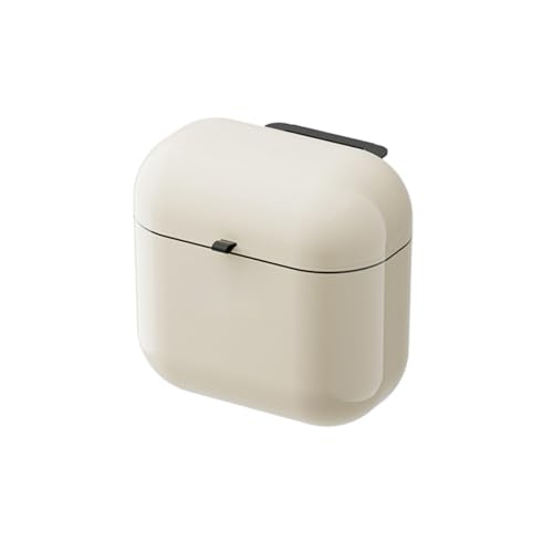 Caneca de basura montada en pared 9L Blanco crema