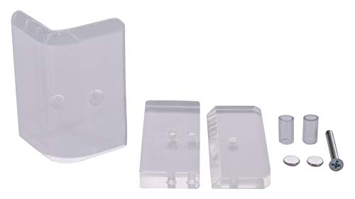 CRL Clear Acrylic 90 Degree Angle Mall Glass Clamp