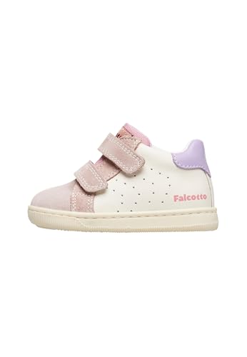 Naturino Girls Falcotto Kiner VL (Toddler) Sneaker, Milk/Cipria/Violet, 8
