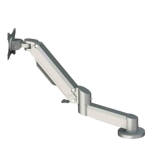 aB5zM1c7 Soporte para monitor Soporte de monitor de mesa de doble brazo plateado adecuado for monitores de 15 a 32 pulgadas con capacidad de carga de 15 kg brazo de tornillos de pared de escritorio