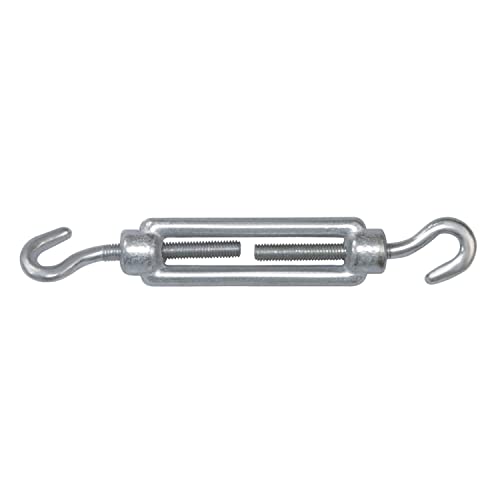 Amig - Tensor de Doble Gancho con Cuerpo Roscado Mod.30120 de Acero Zincado, Adecuado para Tensar Cables Metálicos o Alambres, Toldos, Lonas o Velas, Medida: Tornillo M5 x 70 mm.