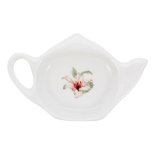 Mobestech Vassoio Ceramica Porta Bustine Di Tè Piccolo Piatto Per Bustine Di Tè Sottobicchiere Decorativo Organizer Accessori Per Casa