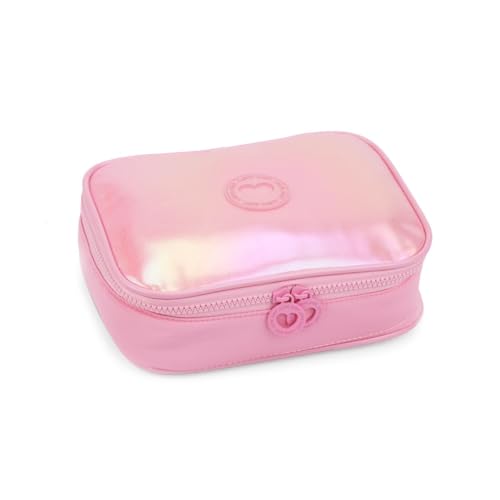 Estojo Box Escolar Teen Holográfico Moderno Grande (Rosa)