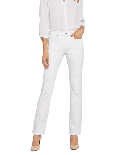 Best Petite White Jeans for Women Over 50: Flattering Fits That Won't Quit on You 4 NYDJ Women's Marilyn Straight Denim Jeans, Optic White, 0