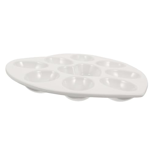 OFFSCH Egg Platter Ceramic Egg Tray for Deviled Eggs Elegant Serving Dish for Parties and Gatherings for Celebrations and Entertaining