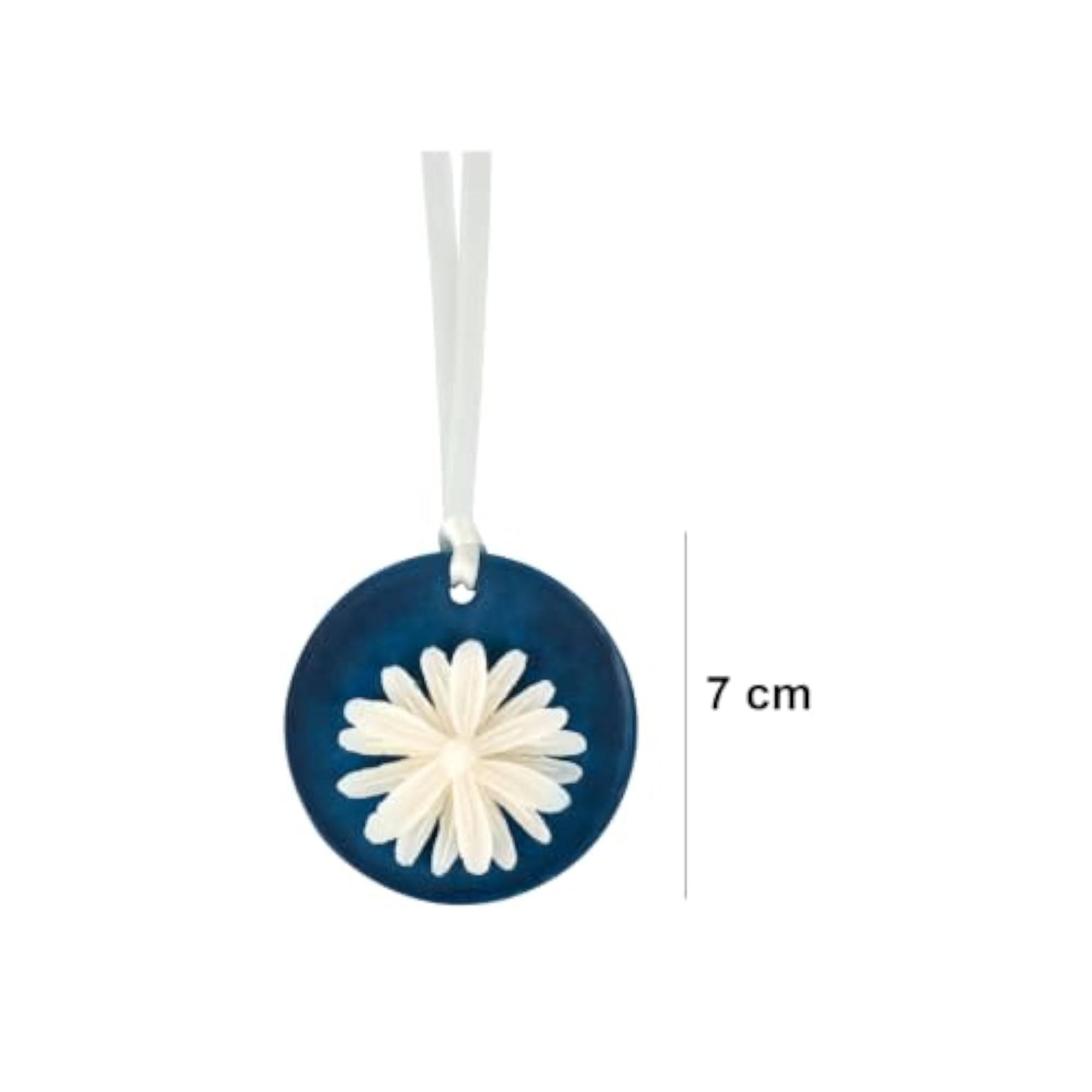Decorative Flower Candle for Home Decor, Blue Round