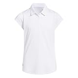 Adidas Junior'S Performance Short Sleeve Polo, White, Medium
