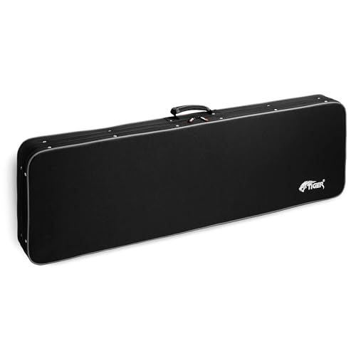 Tiger Full Size Bass Guitar Rigid-Foam Case 47 Inch Moulded-Foam
