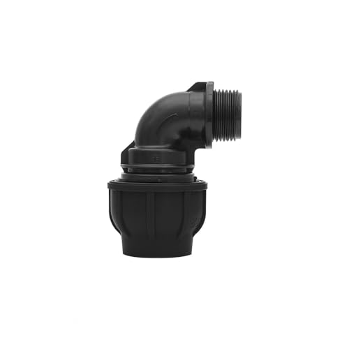 Gebo Plast Winkel mit Aussengewinde PE Klemmfitting Abzweig Klemmverbinder AG (25 mm x 1)