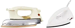 Bajaj Majesty DX 6 1000-Watt Dry Iron (White) & DHX 9 1000-Watt Dry Iron (Ivory Color) Combo