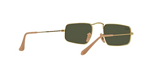 Ray-Ban Unisex RB3957 Julie Rectangular Sunglasses, Legend Gold/Green, 49 mm - image 7