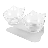 Gamelles pour de petite taille - gamelle double pour chat pratique et pratique, vous pouvez nourrir votre chat avec de la nourriture de l'eau avec le bol.
