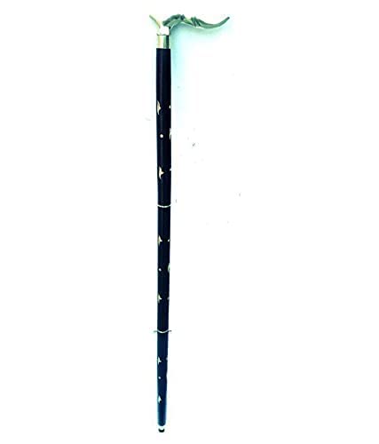 Nagina Wood Creation Antique Black Wooden Walking Stick with Elephant Design Brass Handle for Adults Best Gifted Item for Grandpa/Grandma (B09XR7H7K6) Amazon Price History, Amazon Price Tracker