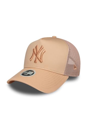 Casquette Trucker New Era Femme New York Yankees Beige réglable style décontracté