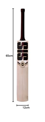 Image of Wood SAINISTARS 2024 Poplar Willow Full Size Tennis Cricket Bat for Street, Tournaments, Practice - Suitable for Tennis Ball, 12 to Old (Black Bat)