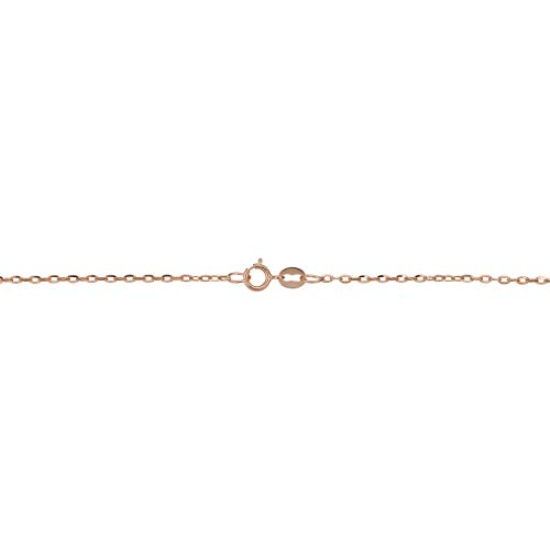 Kooljewelry 14k Rose Gold Diamond-cut Cable Chain Necklace (1 mm)3