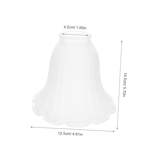 Image of VILLCASE glass pendant light glass shades for light fixtures ceiling light Lampshade hotel lamp shade Glass chandelier lampshade lampshade white Accessories desk lamp shade