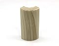 5/8" x 2" x 4" Poplar (Paint Grade) Outside Radius Corner Base Block, Trim Molding for Thin Baseboard (10)