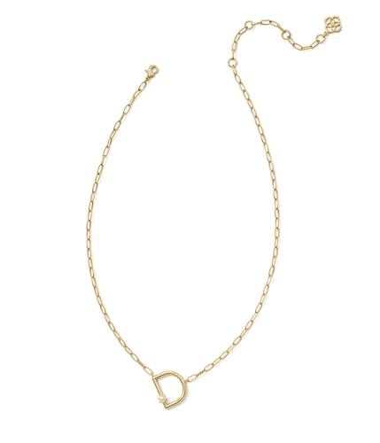 Kendra Scott Womens Pearl Letter D Short Pendant Necklace Gold White Pearl One Size2