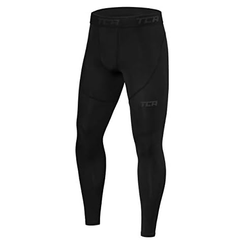 TCA Men's Thermal Compression Leggings - Black Stealth Cover