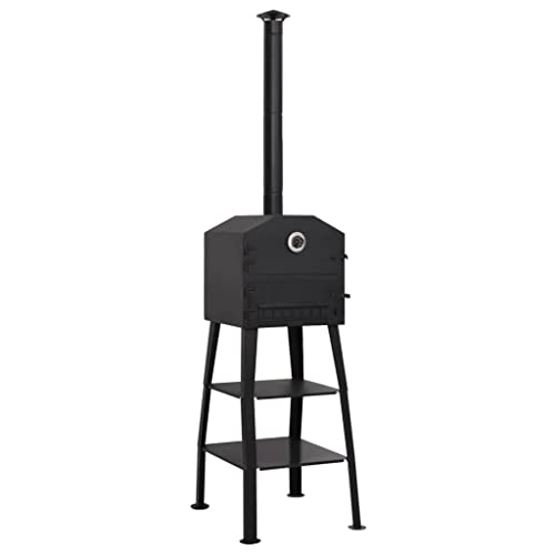 Sophrelle Horno de Pizza Exterior carbón 2 Piedras de Barro refractario Negro,318145