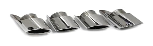 Sistema de silenciador de escape para Macan 3.0T en acero inoxidable kit de 4 piezas plateadas