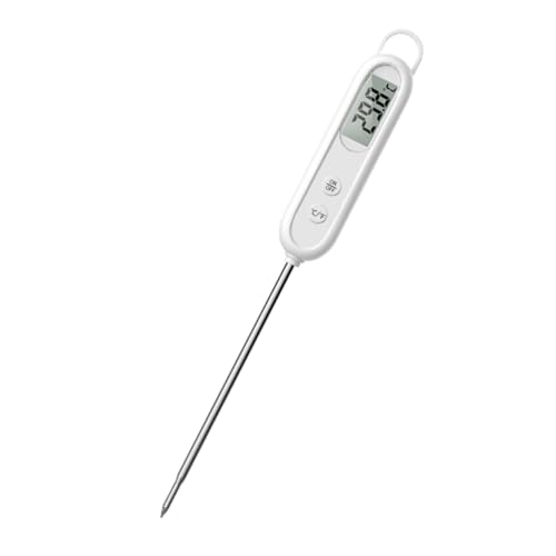 Alipis Quick Thermometer Digital Cooking Thermometer Metal Tip Large Screen Display