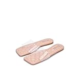 Cape Robbin Women's Transparent Slide Sandals - Slip-On Mule Shoes (Keko) - Nude Size 7