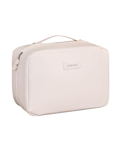 Yikisite Travel Makeup Bag, Portable Cosmetic Organizer for Women, Waterproof with Multi-Compartment Design, for Toiletries, Brushes, Travel Essentials