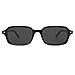 SOJOS Trendy Rectangle Polarized Sunglasses Womens Mens, Small Retro Fashion Thin Slim Square Sunnies SJ2610, Black/Grey