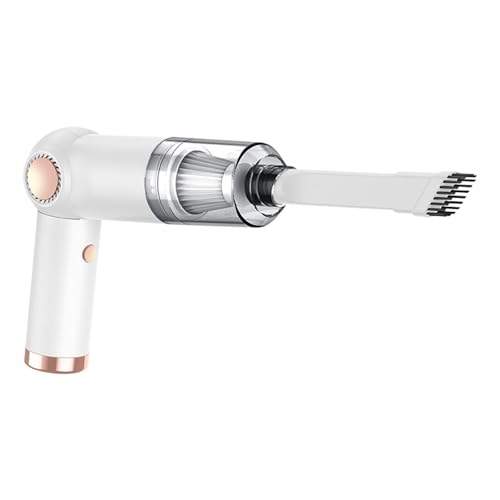 ＡＷＨＡＯ Mini Aspiradora de Mano para Coche, Potente Succión, Ligera, Plegable, Recargable, 5000 PA, para Ordenador, Coche Y Vehículo, Blanco, Individual