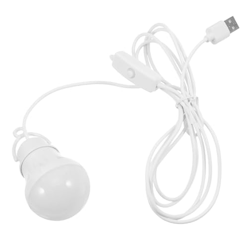 HOLIDYOYO Linterna LED Portátil para Camping USB 7W con Cable Colgante de 24 M y Interruptor Bombilla LED Recargable para Tiendas de Campaña Exteriores y Lectura Luz USB para Senderismo