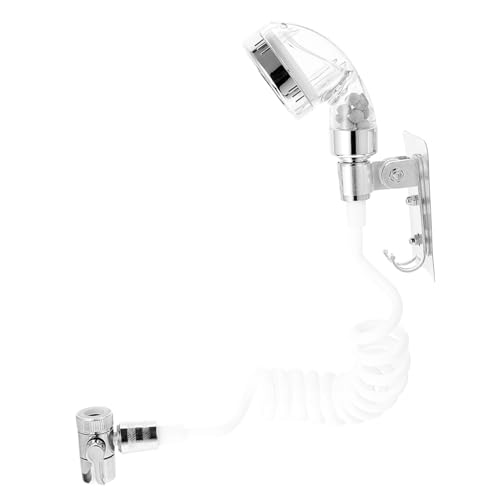 WOONEKY 1 Juego De Extensión De Cabezal De Ducha Para Fregadero, Manguera Rociadora Para Ducha, Cabezal De Ducha Para Baño, Grifo Rociador Con Adaptador, Manguera Para Champú, Cabezal De