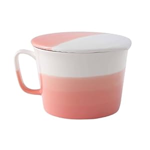 BCJMKDX Rosa Suppenschüssel mit Henkel und Deckel