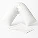 4AS V Pillow with Pillowcase – Hypoallergenic & Orthopedic V Shaped Pillows for Ultimate Comfort – Ideal for Maternity, Nursing, and Relaxation (White – 75X35cm)