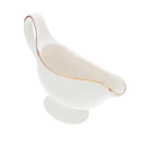 VINTORKY Cubo De Salsa De Cerámica Servicio Vajilla Bote De Salsa Pequeñas Jarras De Salsa Salsera Con Cucharón Jarra De Salsa Pequeña Salsera Occidental Contenedor De Salsa Pequeño
