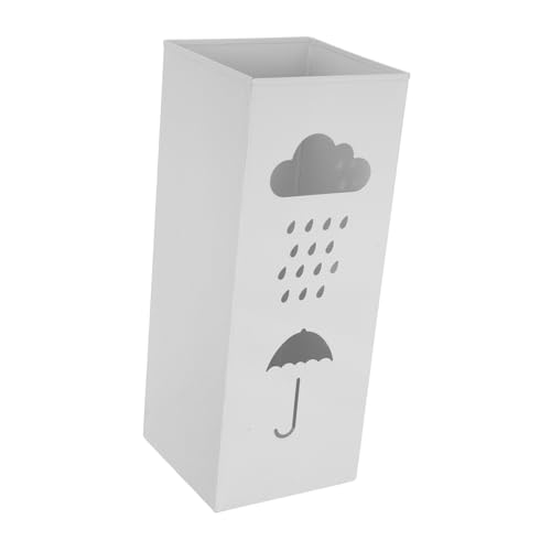 HOODANCOS Umbrella Stand Holder Freestanding Square Metal Rack for Entryway Indoor Use Organizer for Umbrellas Walking Sticks Golf Clubs with Raindrop Drainage Design