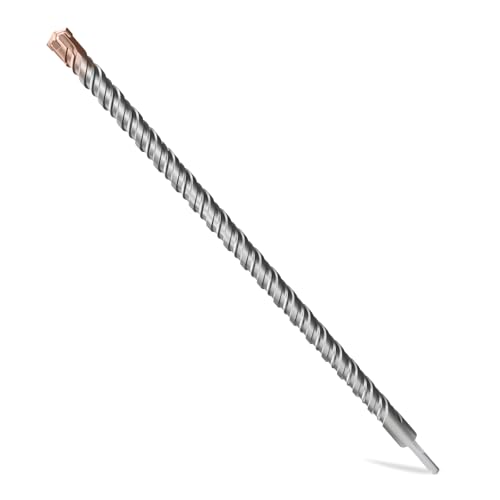 FROOOK SDS Plus Rotary Hammer Drill Bit, 1×22 (25mm×550mm) - 4 Carbide Cutting Edges & Coated Head - Heavy-Duty for Masonry, Concrete, Natural Stone, Brick Walls