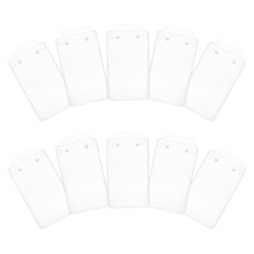 Fundas para tarjetas de identificación transparentes PRETYZOOM: protectores verticales 10x5 cm