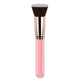 RN BEAUTY Makeup Brush Powder Brush Foundation Blush Bronzer Contour Face Blender Brush Professional Mineral Blending Buffing Kabuki Brushes Thick and Dense Soft Synthetic Fibers (Pink&Rose Gold)