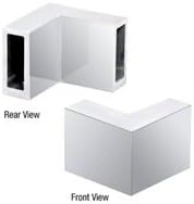 CRL SERC2PS Polished Stainless 90 Degree Door Connector Bracket for Serenity Sliders
