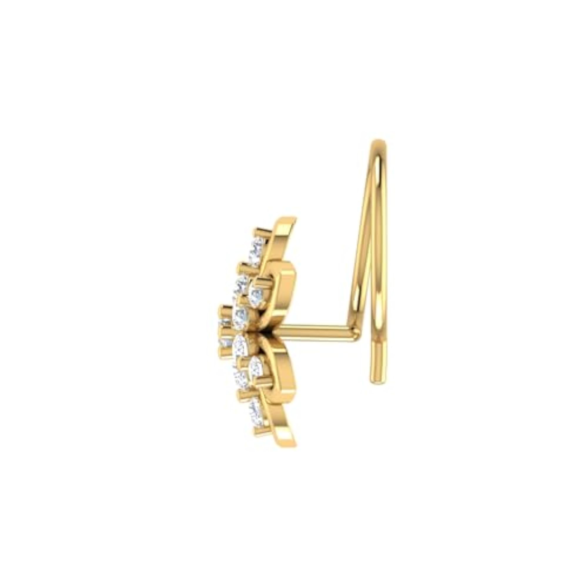 Women's 9K BIS Hallmarked Yellow Gold Stud Nosering
