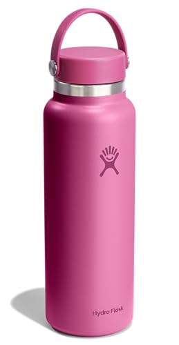 Image of Hydro Flask Water Bottle - Insulated Stainless Steel - Wide Mouth Flex Lid, Non Spill, Leakproof and Refillable in 40 Oz