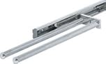 BSM Marketing Pull Out Kitchen Towel Rail 2-Arm System Polished Chrome 330mm
