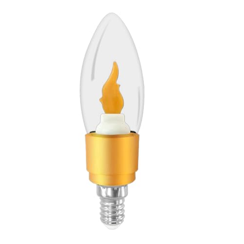 Genérico Bombillas De Luz Parpadeante   LED 3W 2700K Efecto Llama | Vela E14 E27 Decoración Del Hogar | Ambiente De De Navidad De Halloween | Porche Interior Patio Dormitorio Sala De Estar