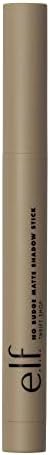 e.l.f. No Budge Matte Shadow Stick, One-Swipe Cream Eyeshadow Stick, Long-Wear & Crease Resistant, Matte Finish, Trift Shop