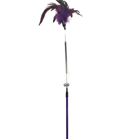 Woofy Interactive Cat Teaser Wand Cat Worm Feather Toys with Loud Bell Squiggly Long Wand for Cat and Kitten (Pack of 1) (B0B2RCGL75) Amazon Price History, Amazon Price Tracker
