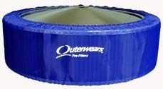 OUTERWEARS COVER FOR 14" O.D. X 4" TALL AIR FILTERS,BLUE PRE-FILTER,411-334,411-384,18-11405,18-11425,18-21402,18-31404,COMPATIBLE WITH LATE MODELS,MODIFIEDS,STREET STOCKS,PURE STOCKS