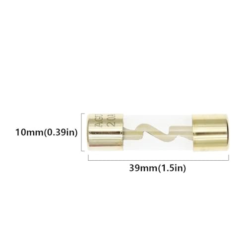 Fusible AGU en verre 20A pour remplacer un fusible d'ampli grillé - 5